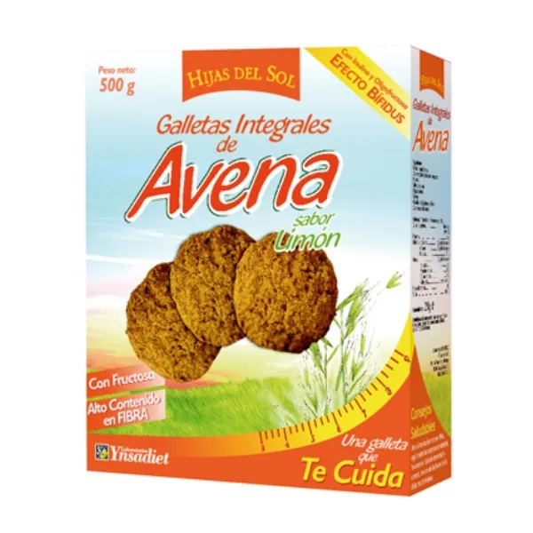 Galletas fibro avena sabor limon 500 g Ynsadiet