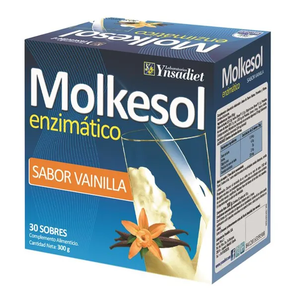 Molkesol b + enzimatico vainilla 30 sobres Ynsadiet