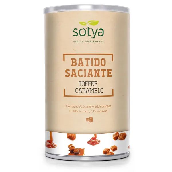 Batidos saciantes 550 g polvo toffee caramelo Sotya