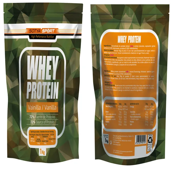 Whey protein vainilla 1 kg doypack Sotya