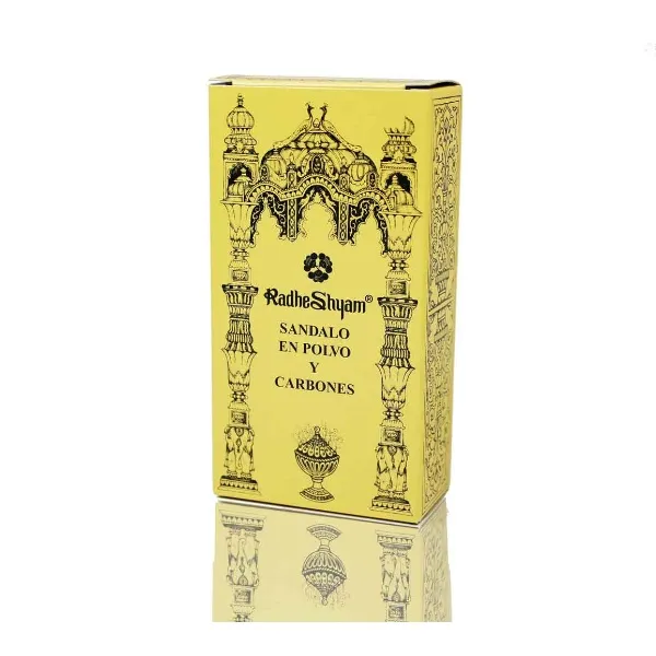 Incienso sandalo en polvo y carbones radhe 100 g Radhe