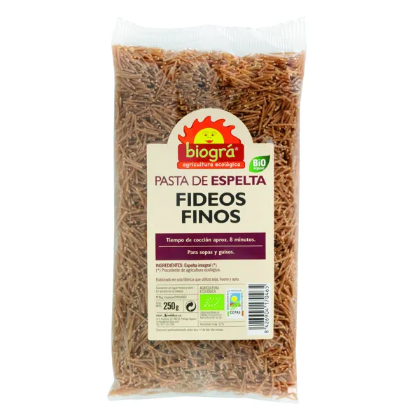 Fideo fino con espelta 250 g Biográ
