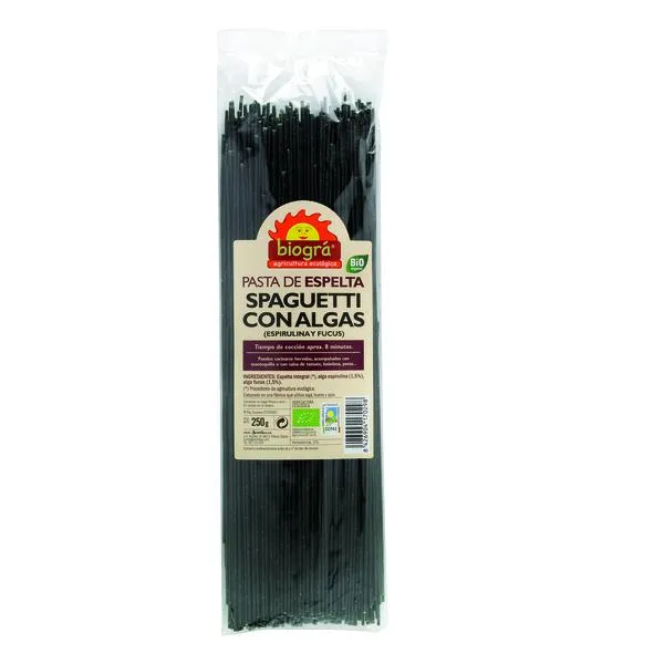 Espagueti espirulina fucus 250 Biográ