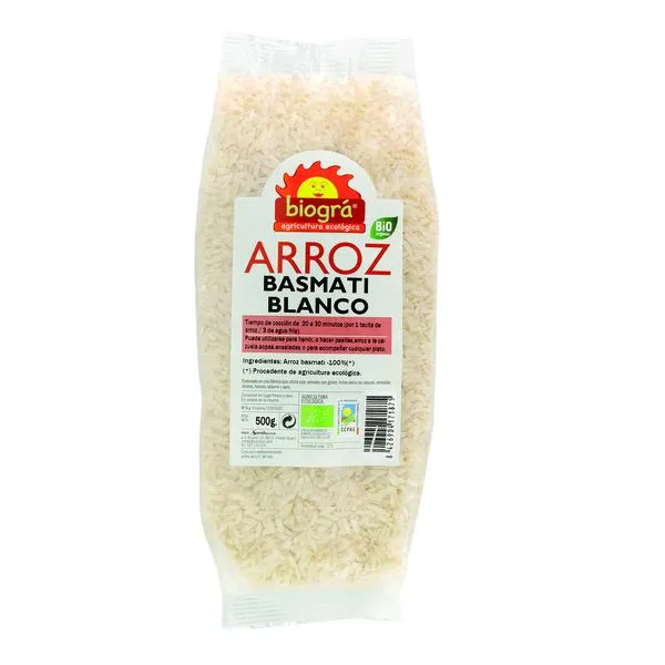 Arroz basmati blanco 500 g biogra bio Biográ