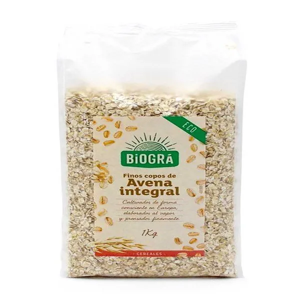 Copos de avena finos integrales 1 kg bio Biográ