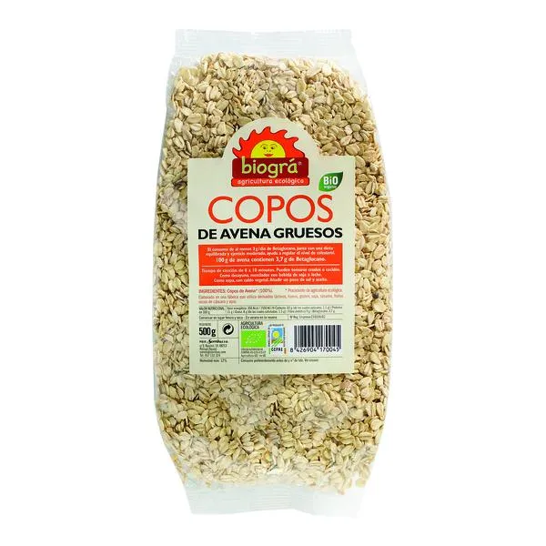 Copos de avena gruesos 500 g biogra bio Biográ