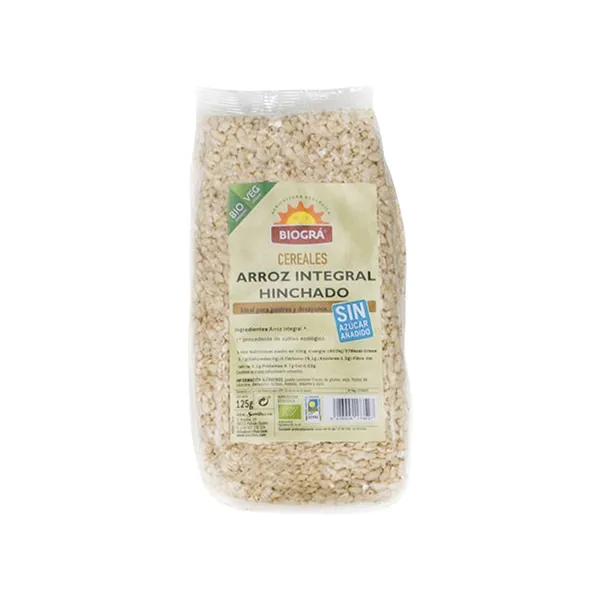 Arroz integral hinch s/azucar y s/miel 125 g bio Biográ