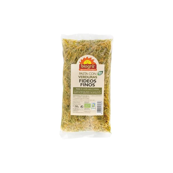 Fideo fino con verduras biogra bio 250 g Biográ