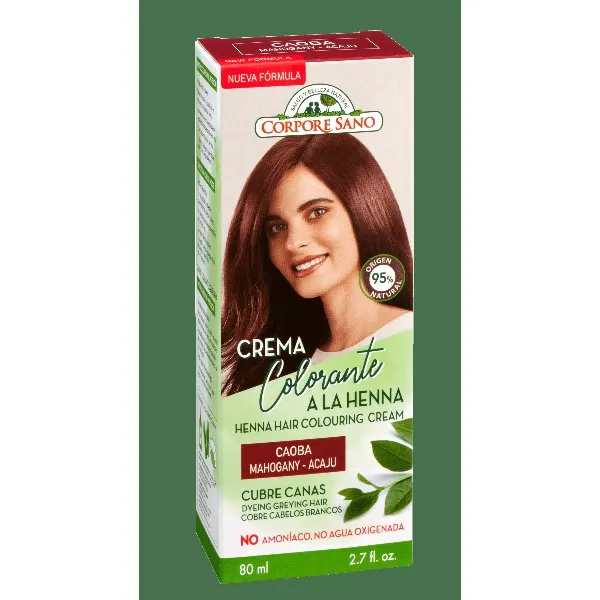 Crema colorante cabello caoba 80 ml Corpore