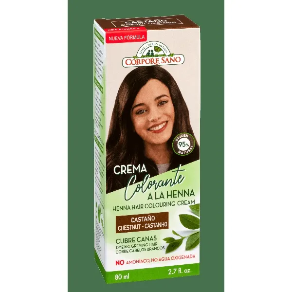 Crema colorante cabello castaño 80 ml Corpore