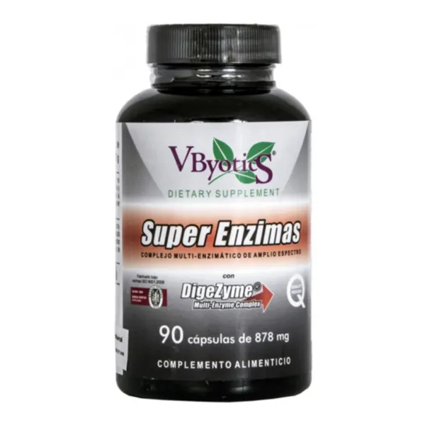 Super enzimas vegetales con digezyme 90 vcaps V.byotic