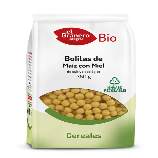 Bolitas de maiz con miel bio 350 g Granero
