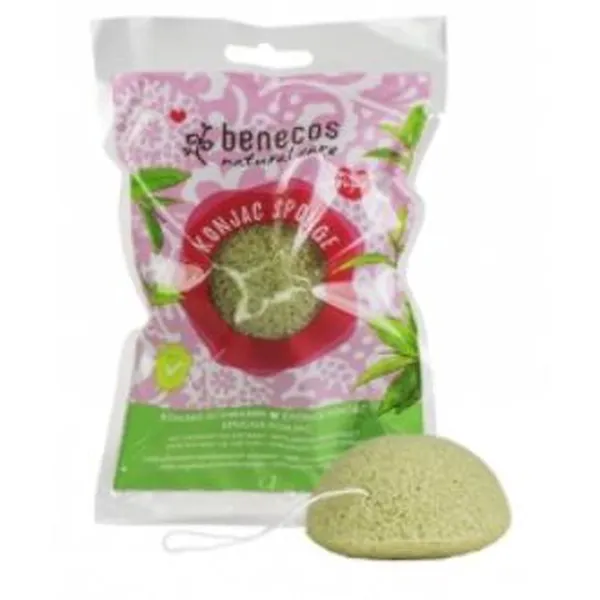 Esponja Konjac Te Verde Piel Mixt Benecos