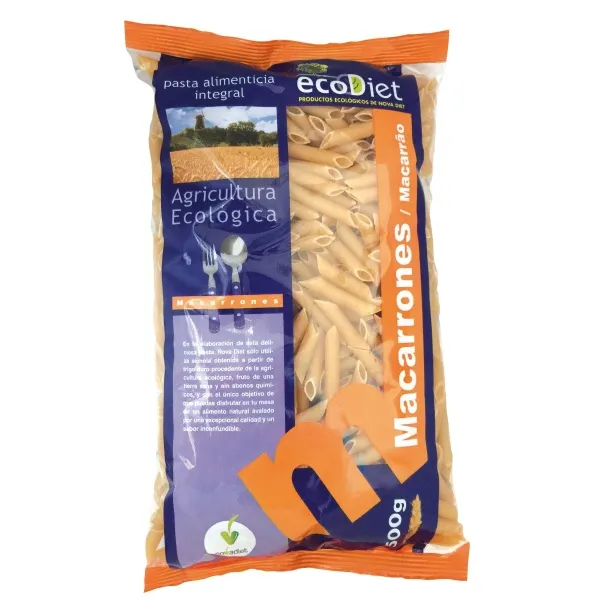 Macarrones integrales ecodiet 500 g Novadiet