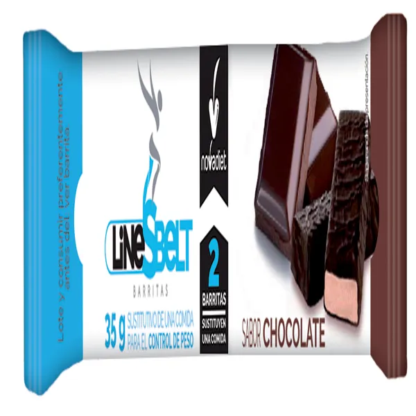 Caja 24 ud. line sbelt chocolate barritas 35 g Novadiet