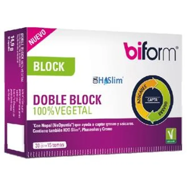 Biform doble block 100 % vegetal 30 vcaps Biform