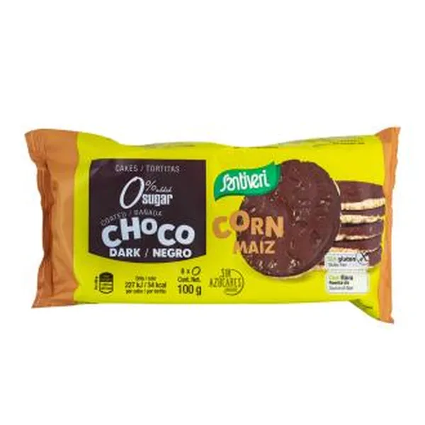 Tortitas maiz choco negro 8 uds Santiveri