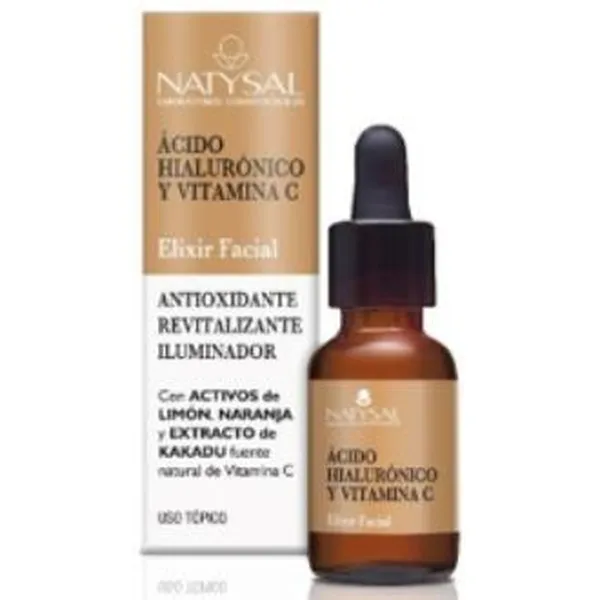 Acido hialuronico y vitamina c elixir facial Natysal