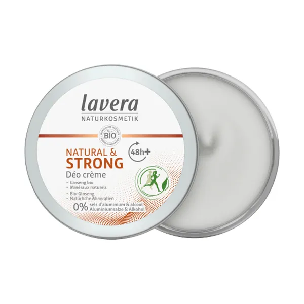 Desodorante crema 48h + strong & natural 50 ml Lavera