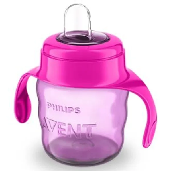 Vaso Boquilla Blanda Rosa 200Ml. Scf551/0 Avent