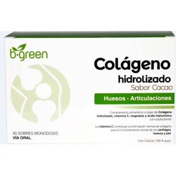 Colageno Hidrolizado Cacao 30Sbrs B.Green, Laboratorios Lebudit