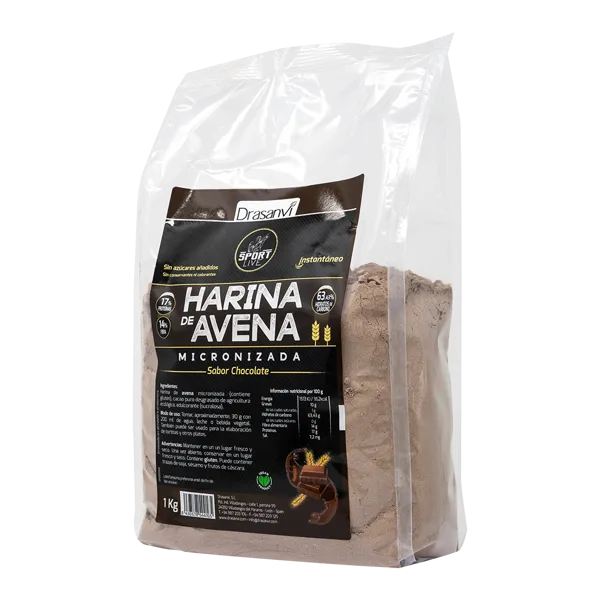 Harina avena sabor chocolate 1 kg sport live Drasanvi