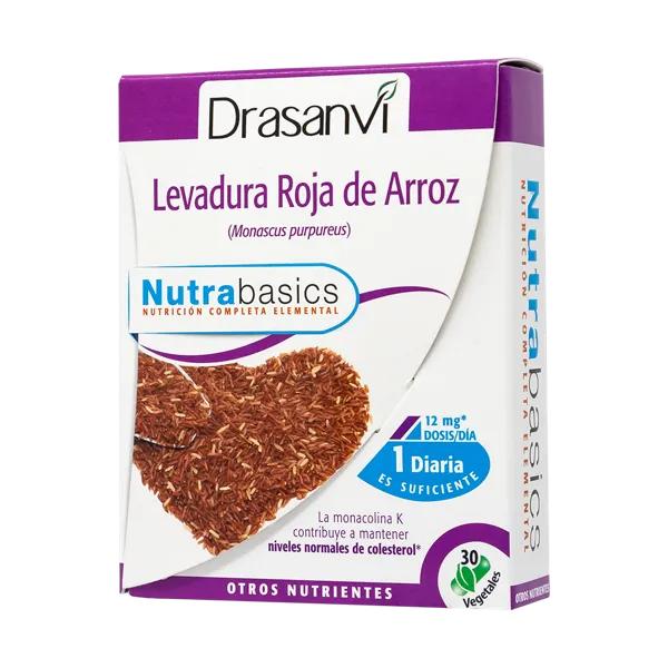 Levadura roja arroz (2,9 mg monacolina k) 30 caps Drasanvi