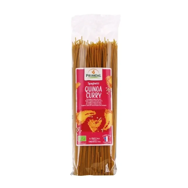 Espagueti trigo quinoa curry 500 g Primeal