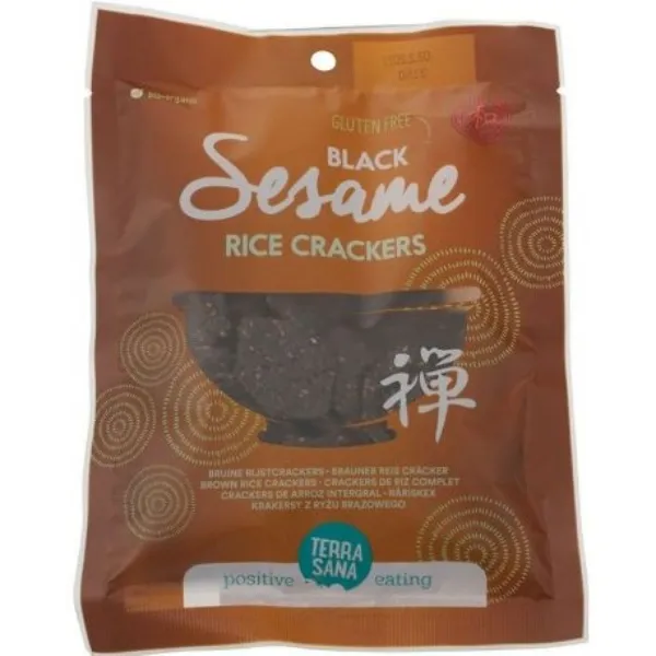 Sesamo negro arroz crackers crackers de arroz inte Terrasana