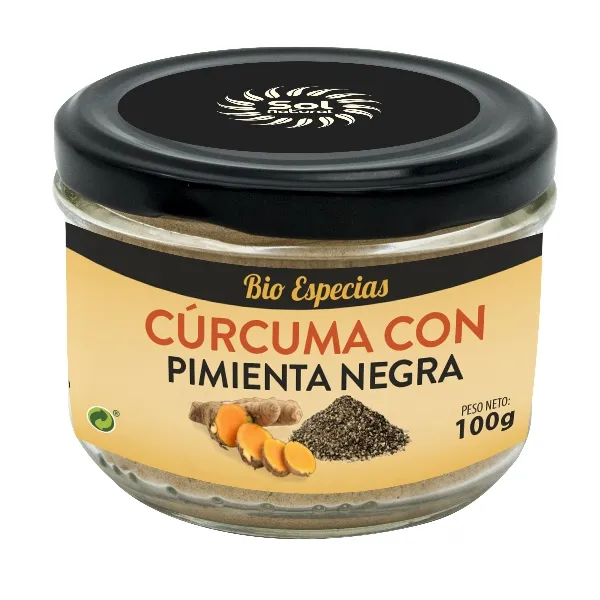 Curcuma con pimienta negra bio 100 g Solnatural