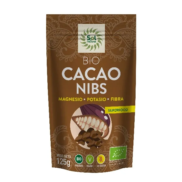 Cacao nibs bio 125 g Solnatural