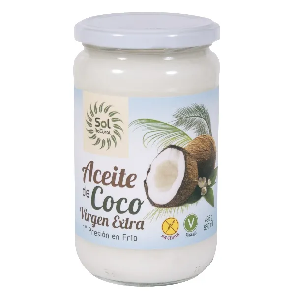 Aceite de coco virgen extra grande bio 580 ml Solnatural