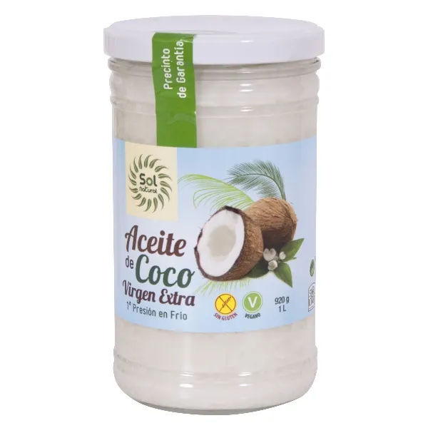 Aceite de coco virgen extra familiar bio 1 litro Solnatural