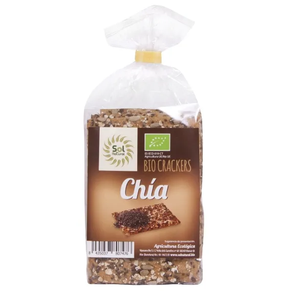 Cracker con semillas de chia bio 200 g Solnatural