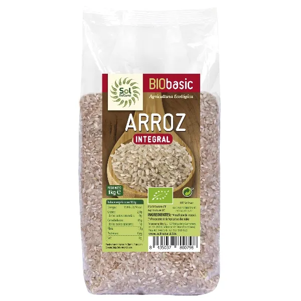 Arroz redondo integral bio 1 kg Solnatural