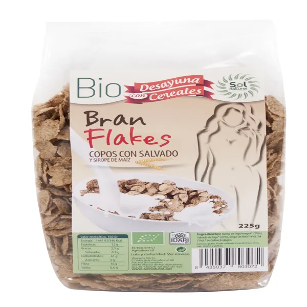 Bran flakes con salvado bio 225 g Solnatural