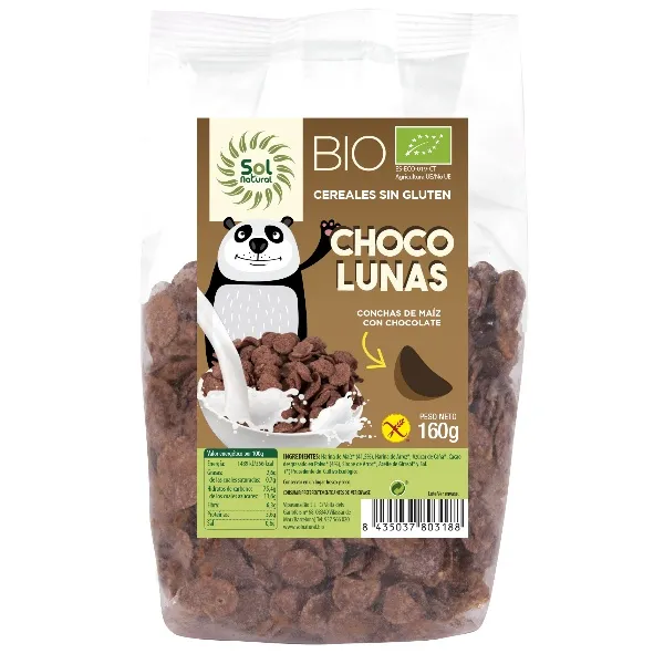 Choco lunas sin gluten bio 160 g Solnatural