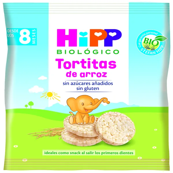 Tortitas de arroz con manzana bio 30 g Hipp