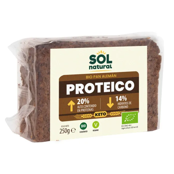 Pan aleman proteico keto bio 250 g Solnatural