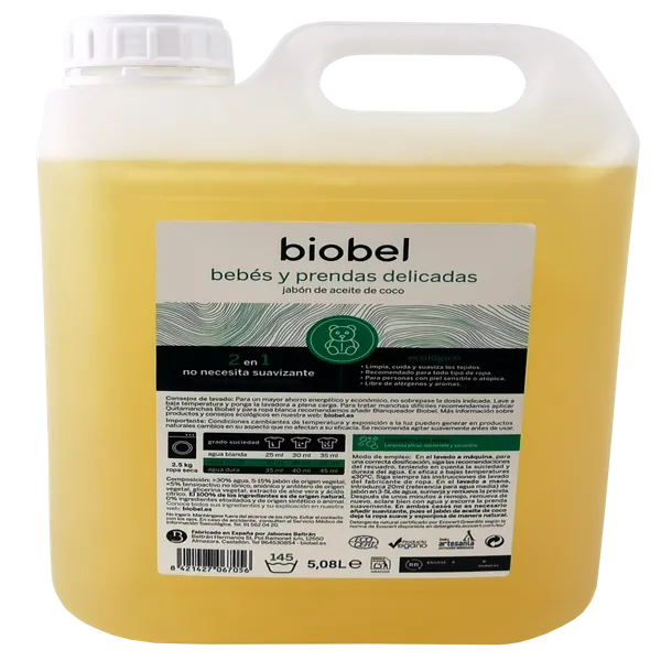 Jabon bebes y prendas delicadas eco 5 litros Biobel
