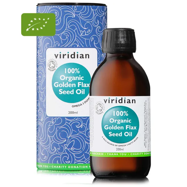 100% aceite de lino dorado bio 200 ml Viridian