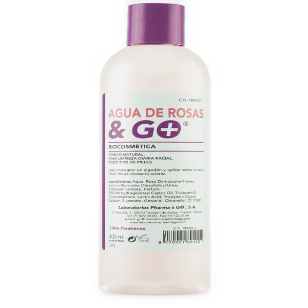 Agua de rosas & go 300 ml Pharma&go
