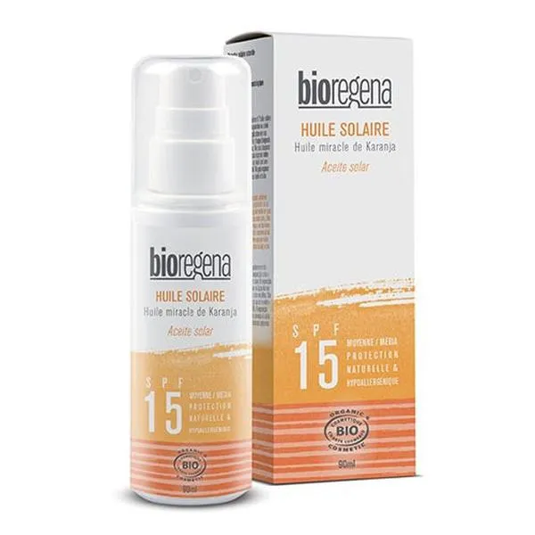 Aceite solar spf15 hipoalergenico bioregena 90 ml Bioregena