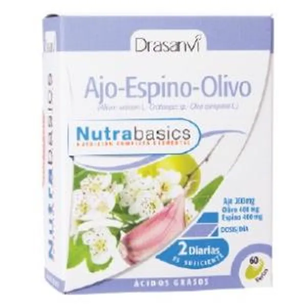 Ajo espino olivo nutrabasicos 500 mg 60 perlas Drasanvi