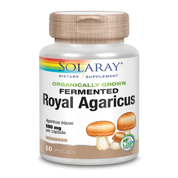 Royal agaricus champiñon del sol 500 mg 60 vcaps Solaray
