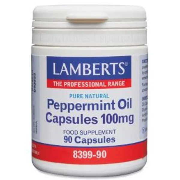 Aceite de menta 100 mg  90 caps  Lamberts