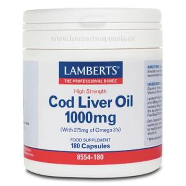 Aceite de hígado de bacalao 180 caps Lamberts