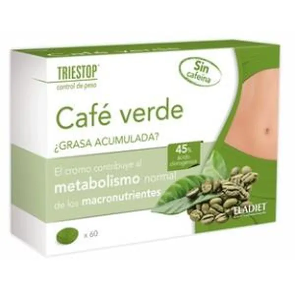 Triestop cafe verde sin cafeina 60 comp Eladiet