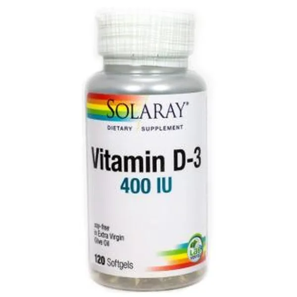 Vitamina d3 400 ui 120 perlas Solaray